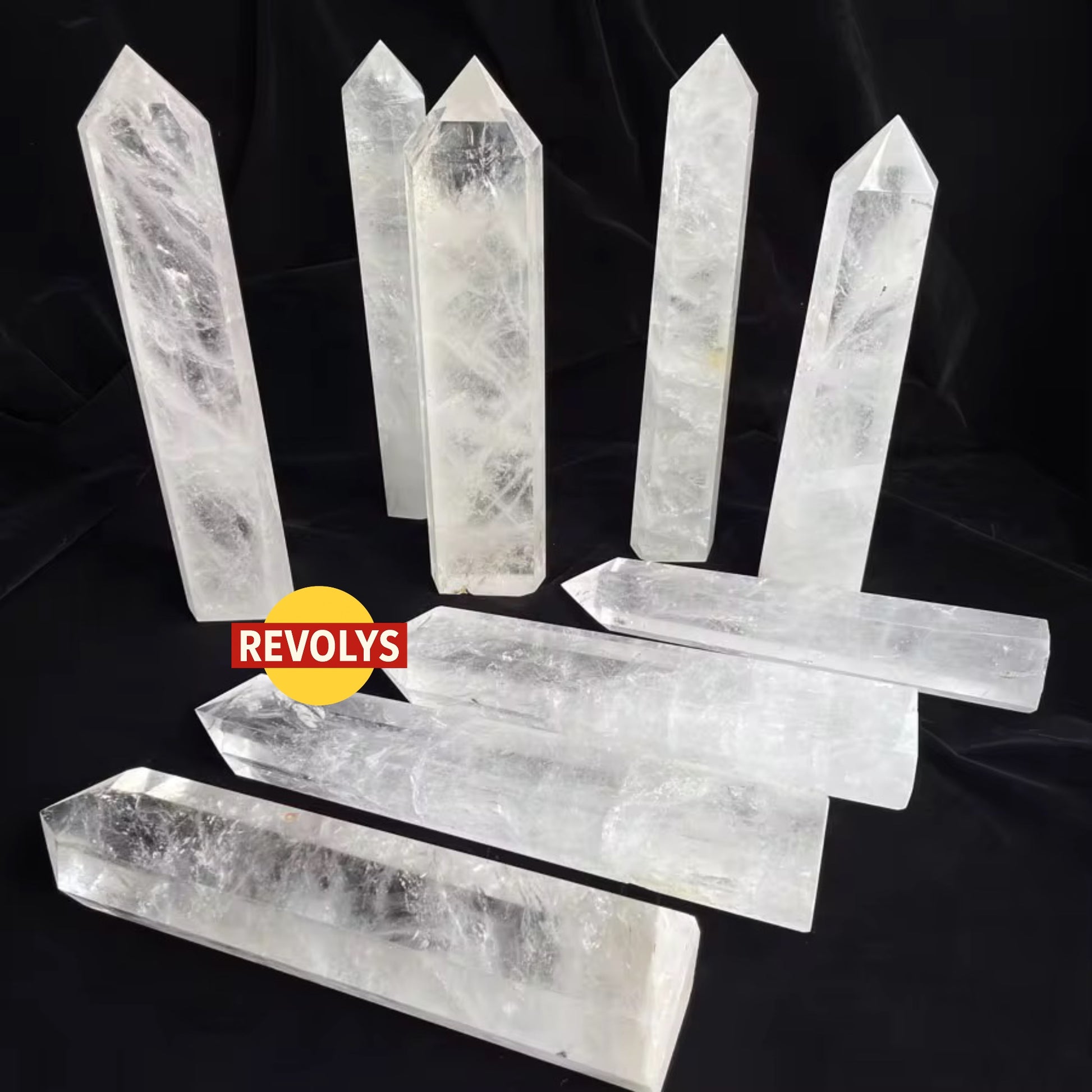 Big natural quartz crystal chopsticks | Grandes baguettes en cristal de Quartz naturel