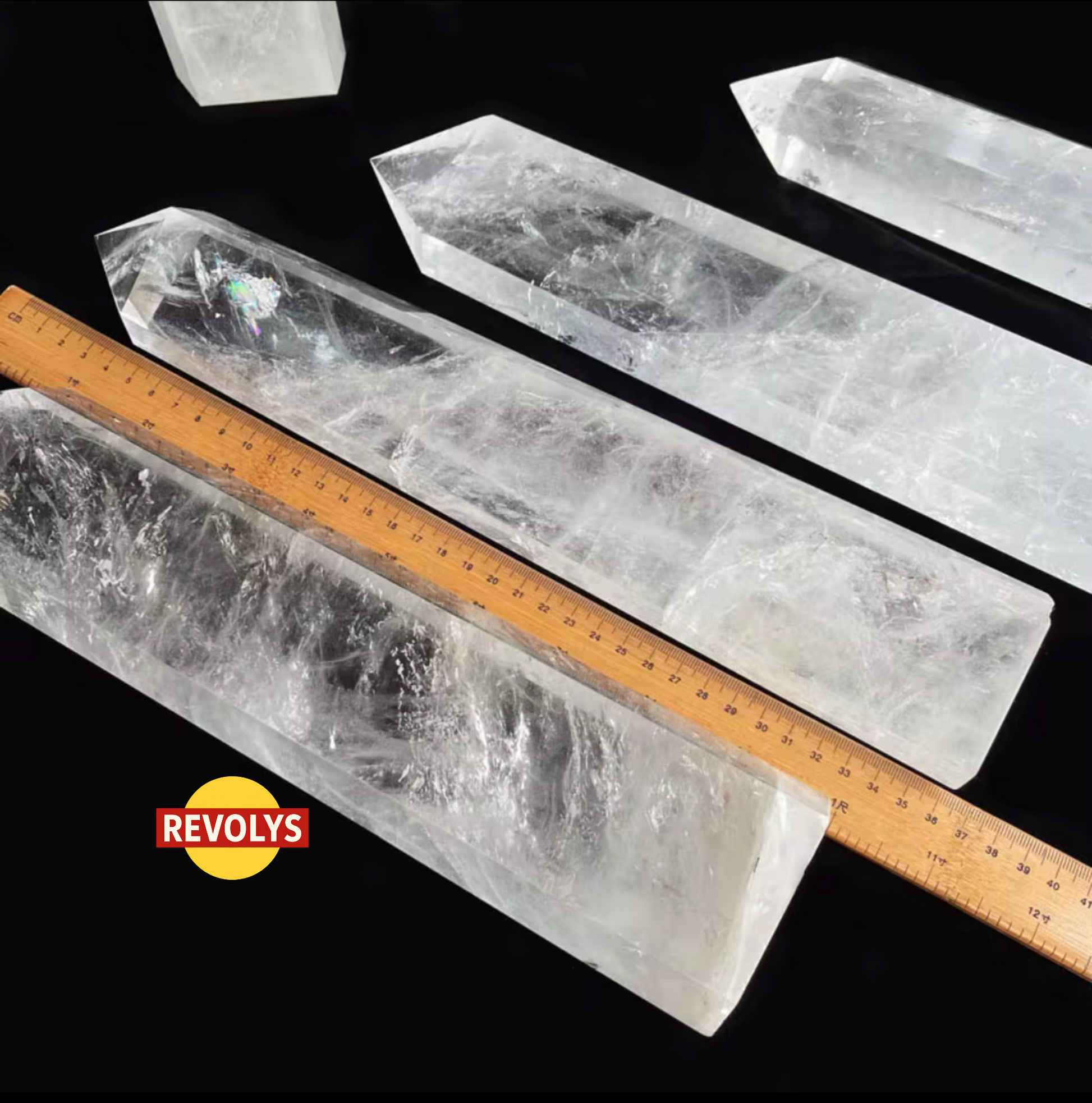 Big natural quartz crystal chopsticks | Grandes baguettes en cristal de Quartz naturel