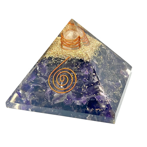 Pyramide d'Orgonite Améthyste